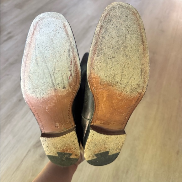 Black Leather Knee-High Boots - Picture 6 of 17